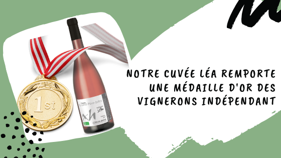 La cuvée Léa (Vin rosé bio) médaillée d'Or 🥇