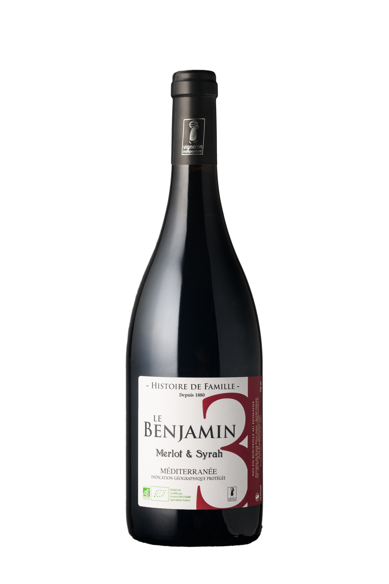 Le Benjamin | Vin rouge bio IGP Méditerranée (2019)