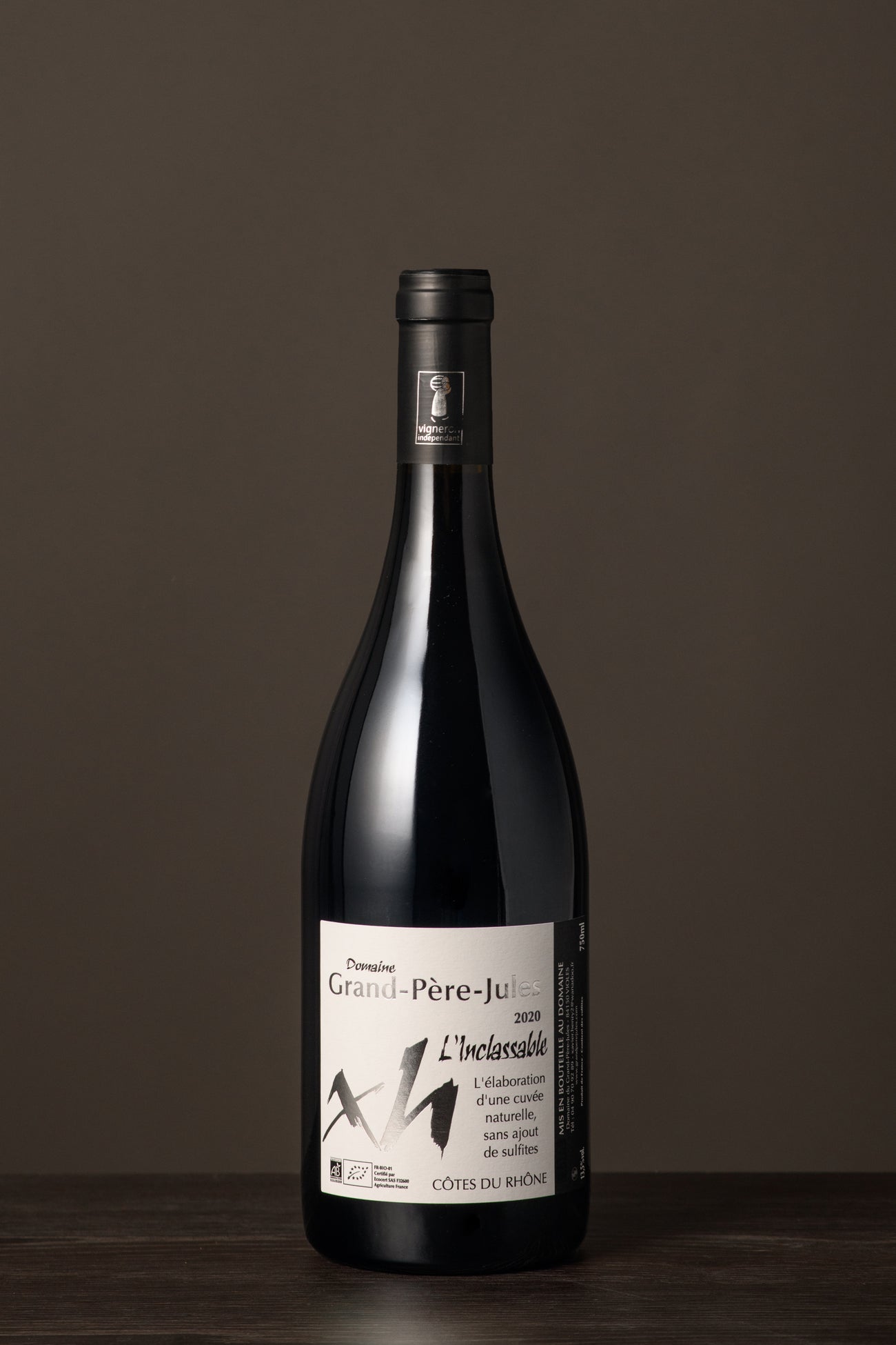 L'Inclassable, sans sulfite ajouté | Vin rouge bio Côtes Du Rhône (2022)